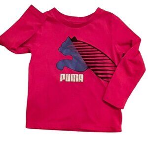 PUMA Shirt Toddler Boys Long Sleeve Logo T Shirt Size 2T